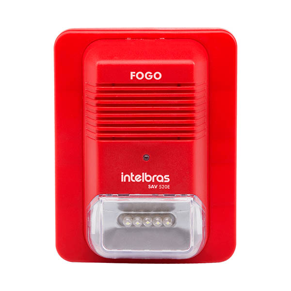 Sinalizador Audiovisual Endereçável SAV-520E - VP Fire São Paulo