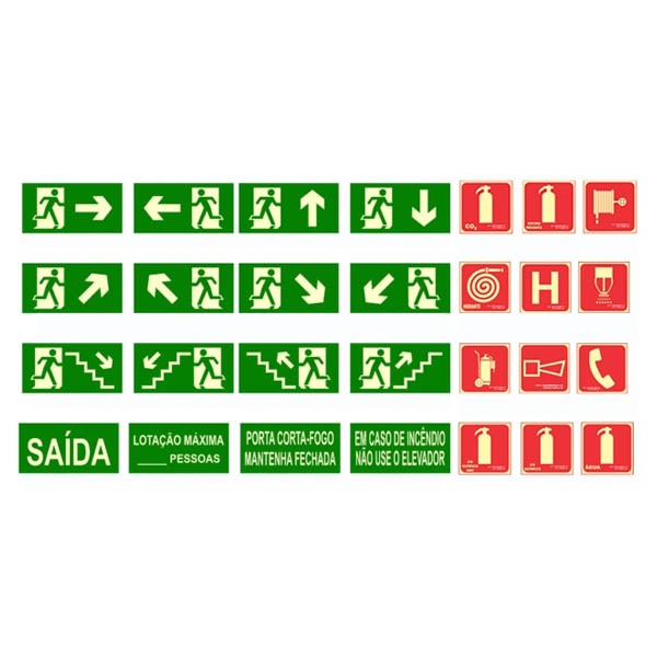 Placas de Sinalização Fotoluminescente VP Fire São Paulo